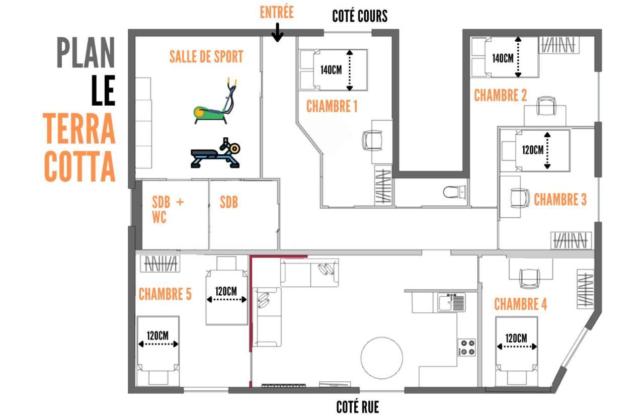 Le Terracotta Ideal Groupe Salle De Sport Parking Gratuit Troyes Exterior foto